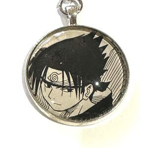 Sasuke Uchiha Naruto Shippuden Black and White Keychain
